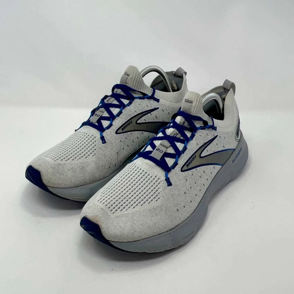 Brooks Glycerin 20 StealthFit Mens Size 11 Running Shoes Grey Blue 1103841D081
